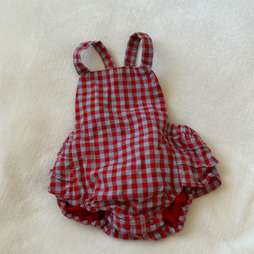 Janie and Jack plaid check ruffle butt